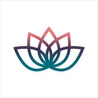 lotus blomma logotyp. vektor design mall av lotus ikoner översikt stil för eko, skönhet, spa, yoga