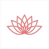 Lotusblumen-Logo. Vektor-Design-Vorlage von Lotus-Symbolen skizzieren Stil für Öko, Schönheit, Spa, Yoga vektor