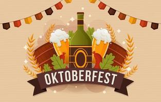 oktoberfest bier hintergrund vektor