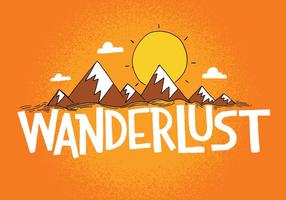 Wanderlust mountain design vektor