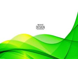 grüne fließende stilvolle Welle im weißen Hintergrundillustrationsmuster vektor