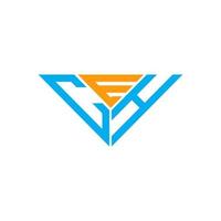 ceh brev logotyp kreativ design med vektor grafisk, ceh enkel och modern logotyp i triangel form.