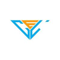 Cel Letter Logo kreatives Design mit Vektorgrafik, Cel einfaches und modernes Logo in Dreiecksform. vektor
