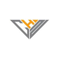 chn Brief Logo kreatives Design mit Vektorgrafik, chn einfaches und modernes Logo in Dreiecksform. vektor