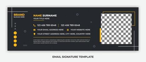 minimalistisk design för e-signaturmall eller e-postsidfot och personligt omslag på sociala medier vektor