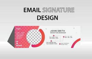 Moderne Business-E-Mail-Signatur und persönliches E-Mail-Fußzeilen-Vorlagendesign vektor