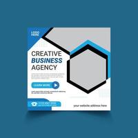 Post-Design-Vorlage für kreative Geschäftsagenturen für soziale Medien vektor