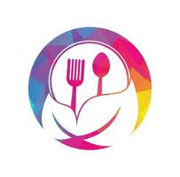 Logo-Vorlage für gesunde Lebensmittel. Natur Bio-Lebensmittel-Logo-Design. vektor