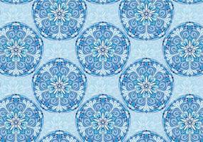 Blaues Vektor Buntes Mandala Muster
