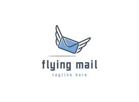 fliegendes Mail-Logo vektor