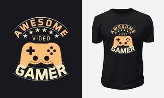 gaming t-shirt design vektor