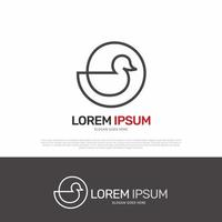 Enten-Tier-Logo-Icon-Design vektor