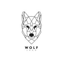 wolf geometrisk logotyp design vektor
