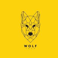 geometrischer Logo-Designvektor des Wolfs vektor