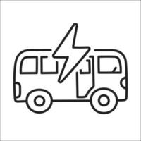 elektrisches Fahrzeug. handgezeichnetes Ev-Doodle-Symbol. vektor