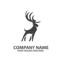 däggdjur djur rådjur logotyp vektor ikon, bor i skogen, design illustration