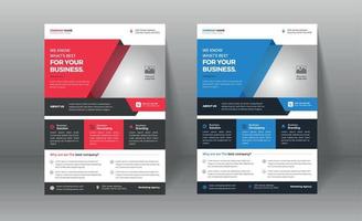 Corporate Business Flyer Design-Vorlage kostenloser Vektor