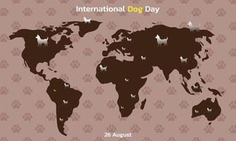 glücklicher nationaler hundetag am 26. august. nationale hundetag-vektorillustration. ideal für Karten, Banner und Emblem. vektor