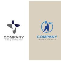 Führung Menschen Logo Vektorgrafiken Design von Star Menschen Konzept Erfolg modernes Logo vektor