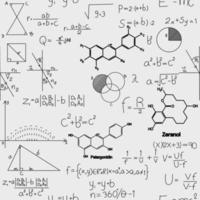 handgezeichnete physikformelwissenschaft wissensbildung. chemische formel und physik, matheformel und physikvektor, weißer hintergrund, handgezeichnete linie mathematik und physikformel vektor