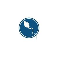 Spermatozoen-Vektor-Logo-Vorlage vektor