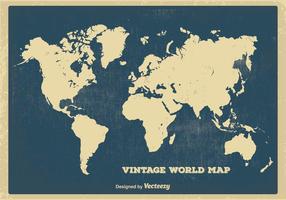 Vintage världskarta