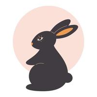 Süßer Hase. Jahr des Kaninchens. Mittherbstfest. Chinesisches Horoskop. vektor