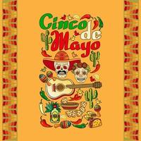 cinco de mayo tag. mexikanischer Feiertag. Vektor-Illustration. vektor