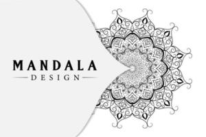 mandala design för målarböcker. dekorativa runda ornament. mandala design för målarbok vektor