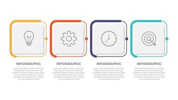 Business-Infografik 4-Schritt-Elementvorlage vektor