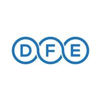 dfe-Brief-Logo-Design auf schwarzem Hintergrund. dfe-Kreativinitialen-Buchstaben-Logo-Konzept. dfe-Vektor-Buchstaben-Design. vektor