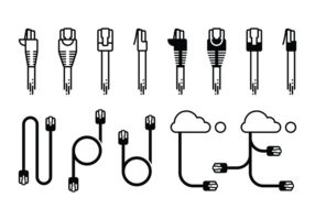 Rj45 Icons vektor