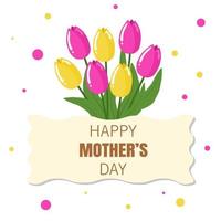 lycklig mors dag blommigt kort lämpligt för sociala medier print dekoration inbjudningskort och andra mors dag relaterade aktiviteter vektorillustration vektor
