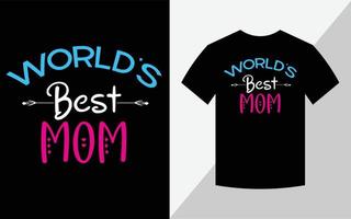 världens bäst mamma, mors dag t-shirt design vektor