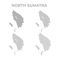 Kartenvektor der Provinz Nord-Sumatra vektor