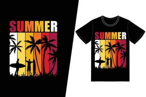 Sommer-T-Shirt-Design. Sommer-T-Shirt-Design-Vektor. für T-Shirt-Druck und andere Zwecke. vektor