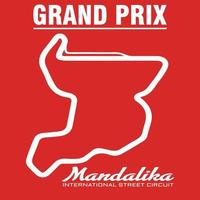 mandalika international street circuit logotypdesign. för olika ändamål med vektorfiler vektor