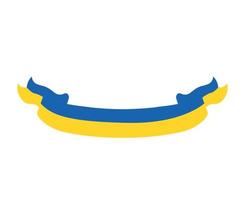 ukrainska flaggan emblem band nationella Europa symbol design vektor abstrakt illustration