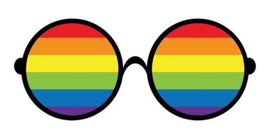 glasögon med flagga för hbt pride day. illustration stoppa homofobi för den internationella dagen mot homofobi. vektor