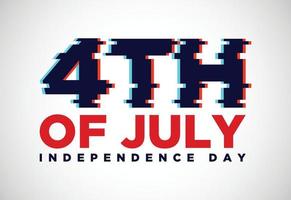 glad självständighetsdagen, 4 juli nationaldag. bokstäver text design vektor illustration
