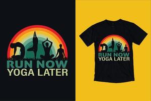 Vintage Yoga-T-Shirt-Design vektor