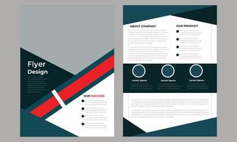 Corporate Business Flyer oder Broschürendesign im doppelseitigen kostenlosen Vektor