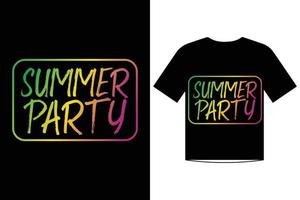 Sommerfest-T-Shirt-Design-Vorlagenvektor für Sommertag und Sommerfestzeit vektor