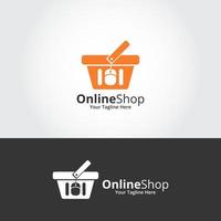 Online-Shop-Logo-Design-Vorlage. Abbildung Vektorgrafik. perfekt für E-Commerce, Verkauf, Shop-Webelement, Firmenemblem. vektor