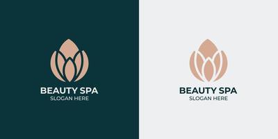 minimalistisches und abstraktes Beauty-Logo-Set vektor