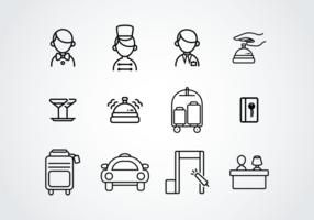 Concierge Pictogram Ikoner vektor