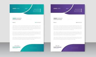 företags- modern brev design mall och tvåfärgad schema. kreativ modern brev design mall för din projekt. vektor