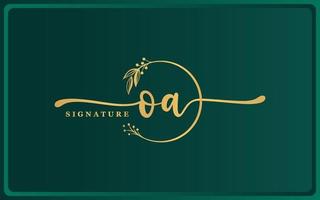 handschrift unterschrift logo design isolierte blume vektor