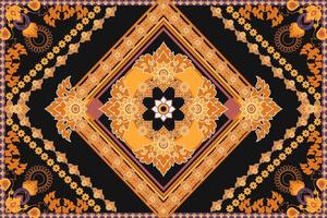 sömlös mönster dekorerad med thai mönster. vektor