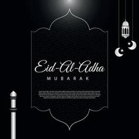 eid al adha mubarak islamisk festival banner mall vektor